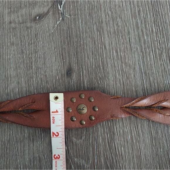 Hollister Twsited Braid Belt with Studs Size Medium - Picture 6 of 6